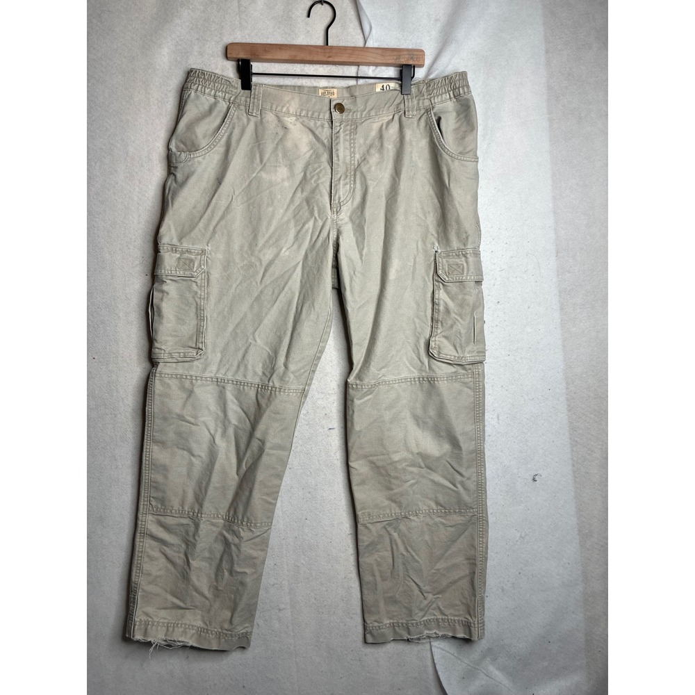 Red Head Brand Co Mens Tan Cargo Pants Workwear Canvas 40x32‎ (Measures 40x30)